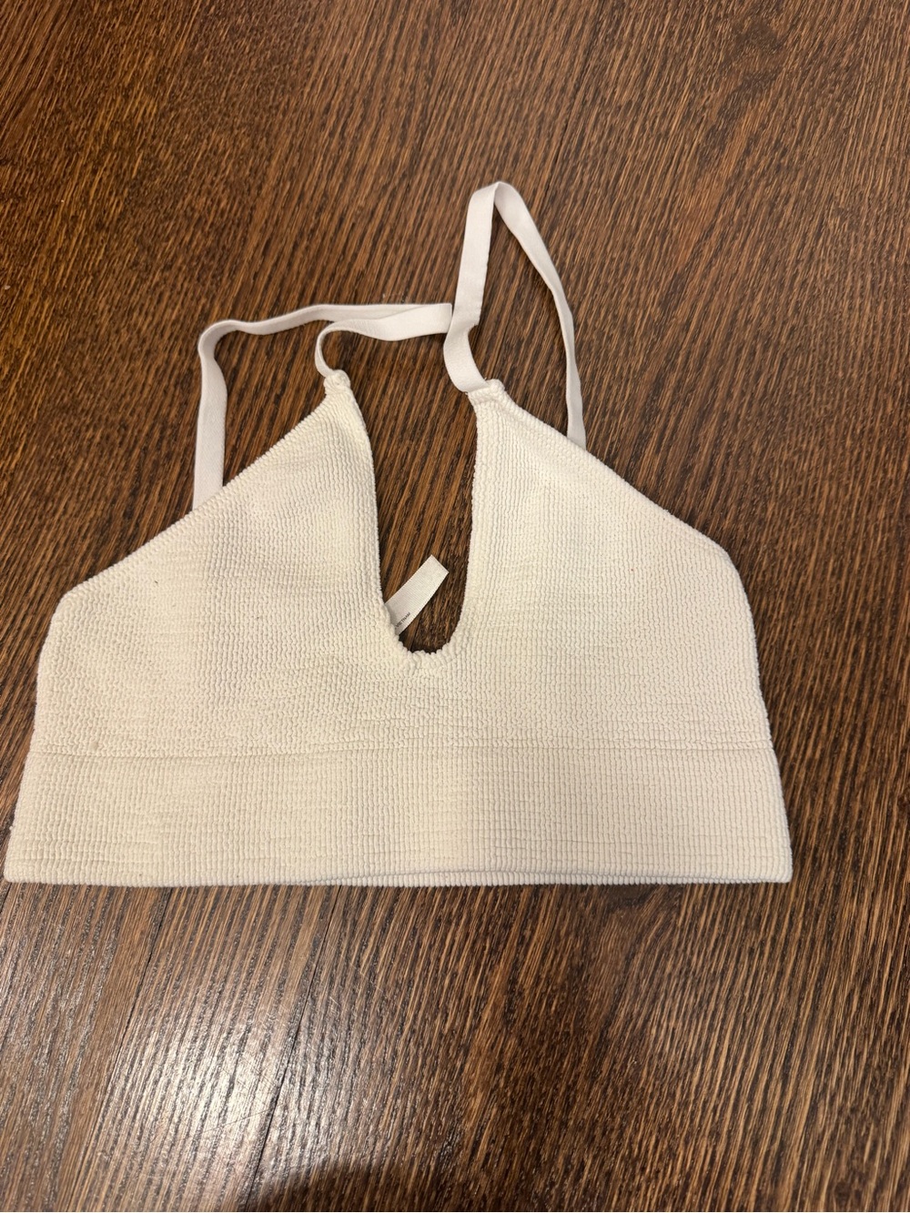 Free People Cream Knit Bralette Top